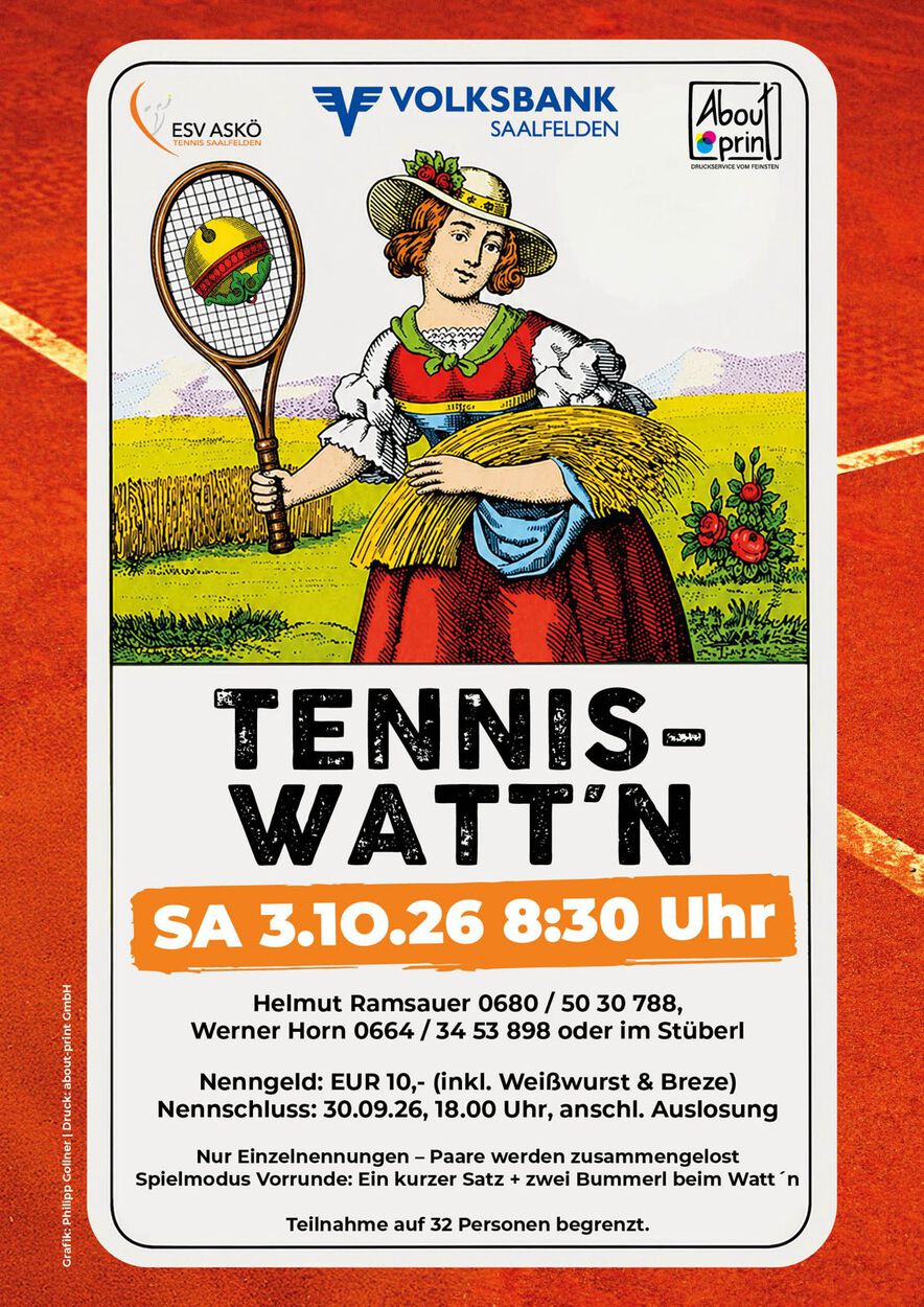 Anmeldung zum Tennis-Watt'n 2026