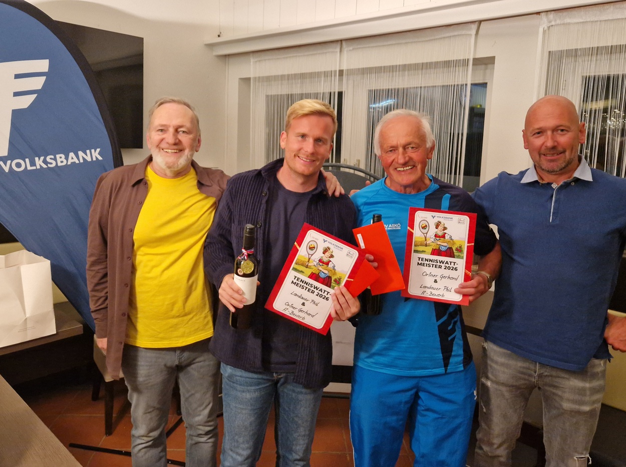Gerhard Ortner und Philipp Landauer gewinnen das Tennis-Watt’n 2026!